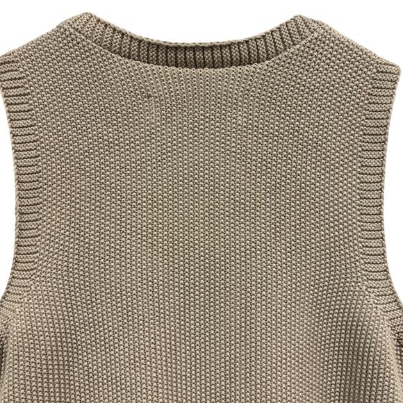 Oversized Faux Fur Knit Vest, tan/beige, Size XL - Picture 8 of 10